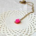 La Petite Rose, In Hot Pink And Brass, Kids Flower..