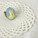 Fairy Lisbeth, Fairy Cameo Ring In Cream White And..