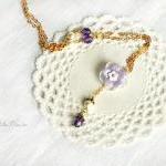 Winter Miracle, Glass flowers neckl..